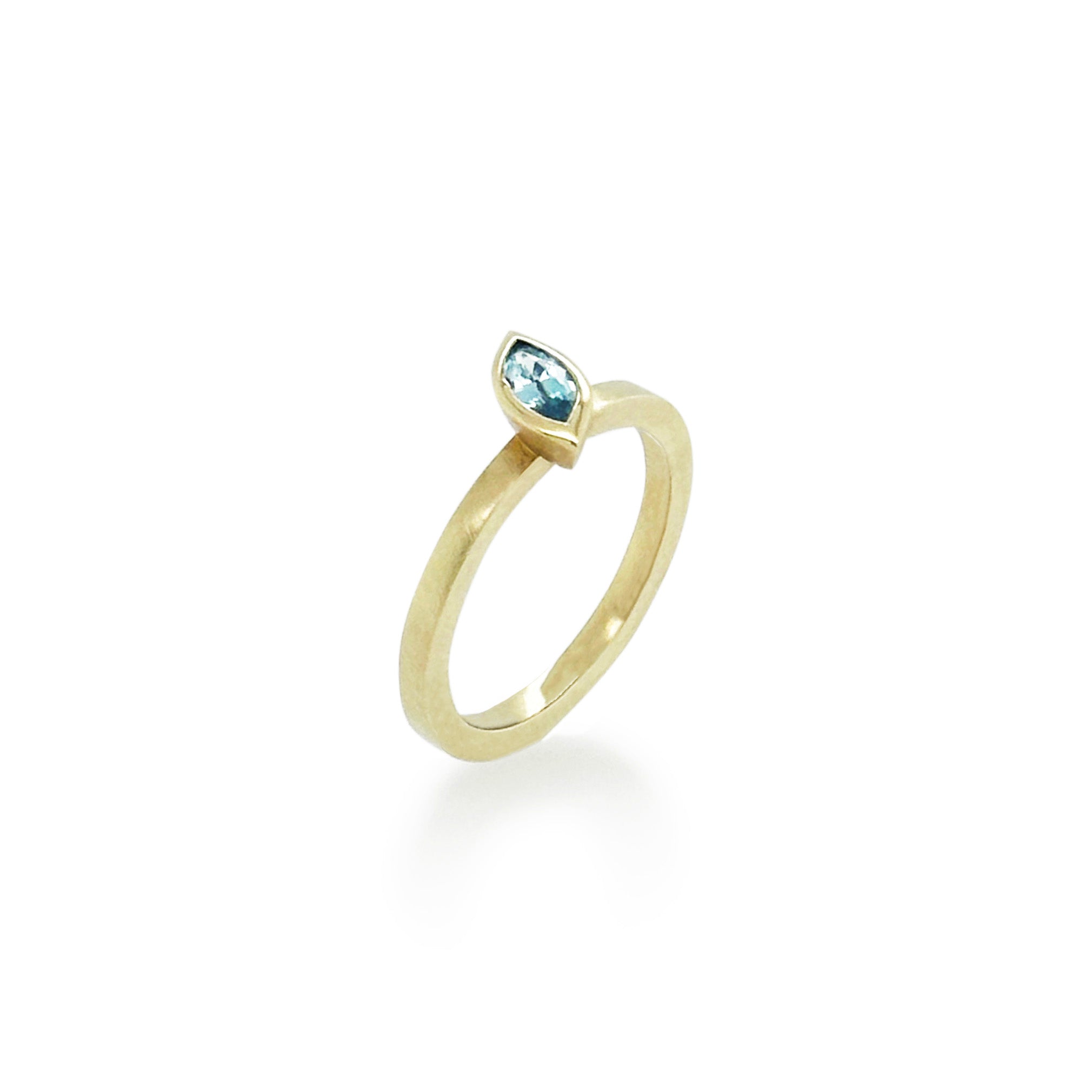 Marquise Blue Zircon Ring