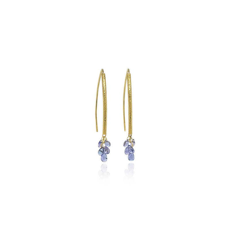 Navette Earrings with Tanzanite