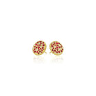 Ruby and Diamond "Silk" Disc Earrings