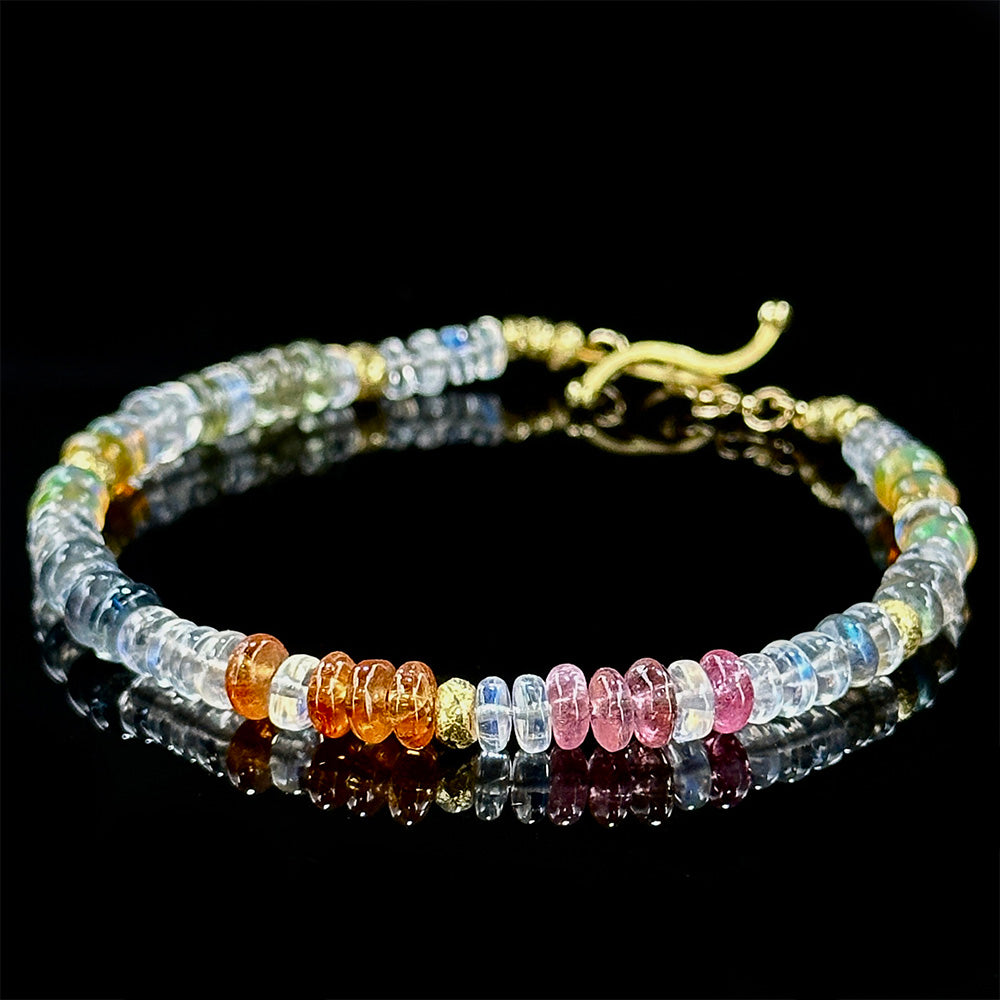 Mixed Rondel Beaded Bracelet
