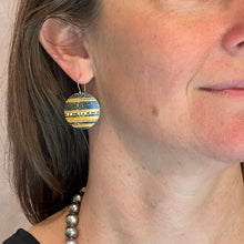 "Stripes" Earrings with Diamonds