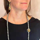 Necktie-Shaped Earrings with Diamonds