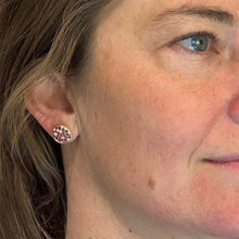 Ruby and Diamond "Silk" Disc Earrings