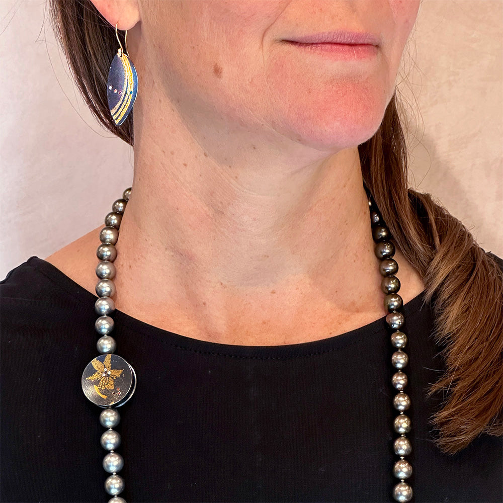 Wing Earrings with Fancy Colored Diamonds