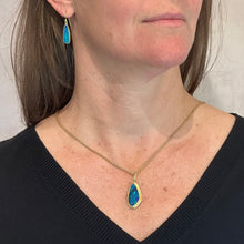 Elongated Australian Boulder Opal Doublet Earrings