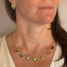 Mixed Cut Rainbow Gemstone Necklace