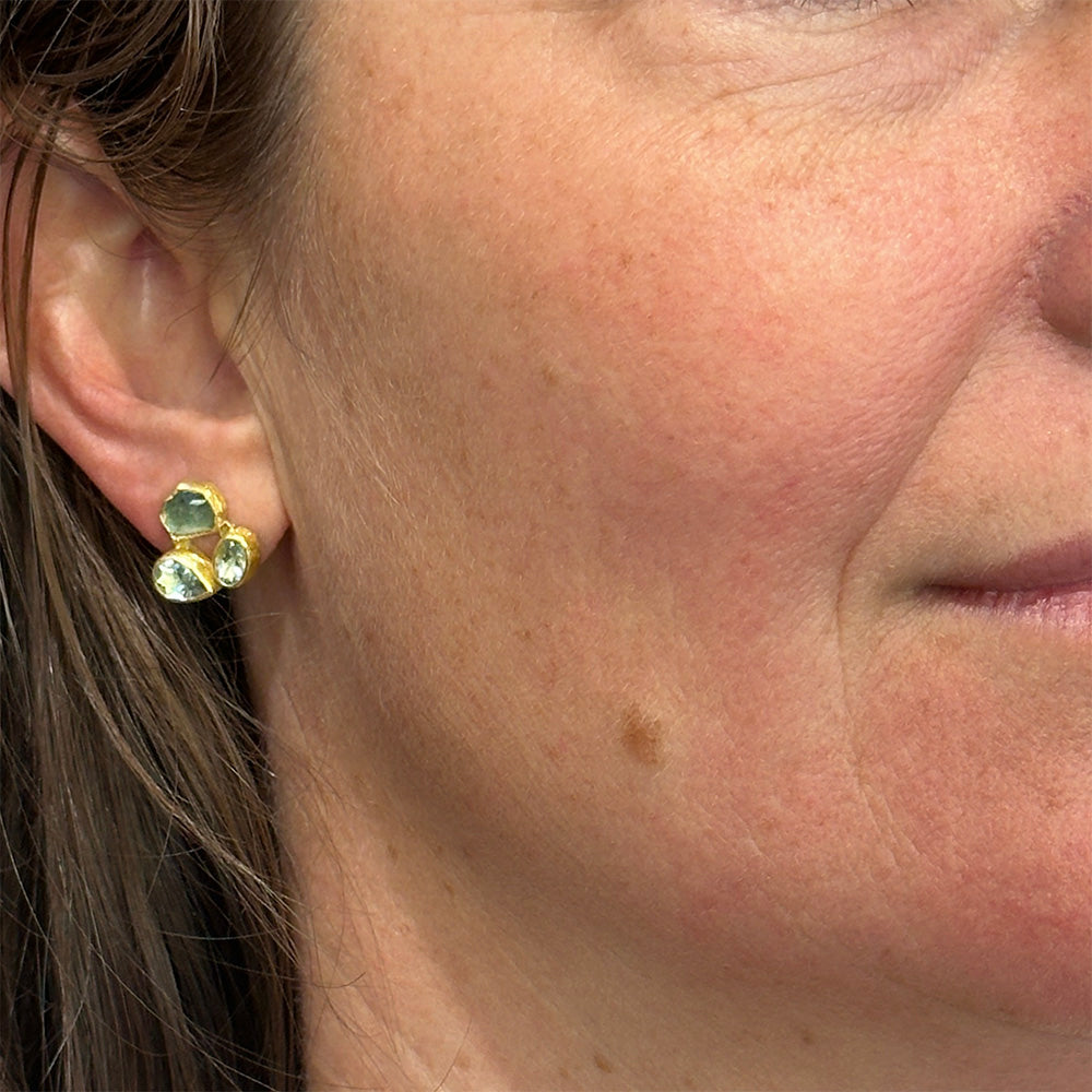 Mixed Shape Aquamarine Earrings