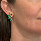 Grape Cluster Earrings with Emeralds