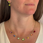 Faceted Peridot Double Drop Earrings