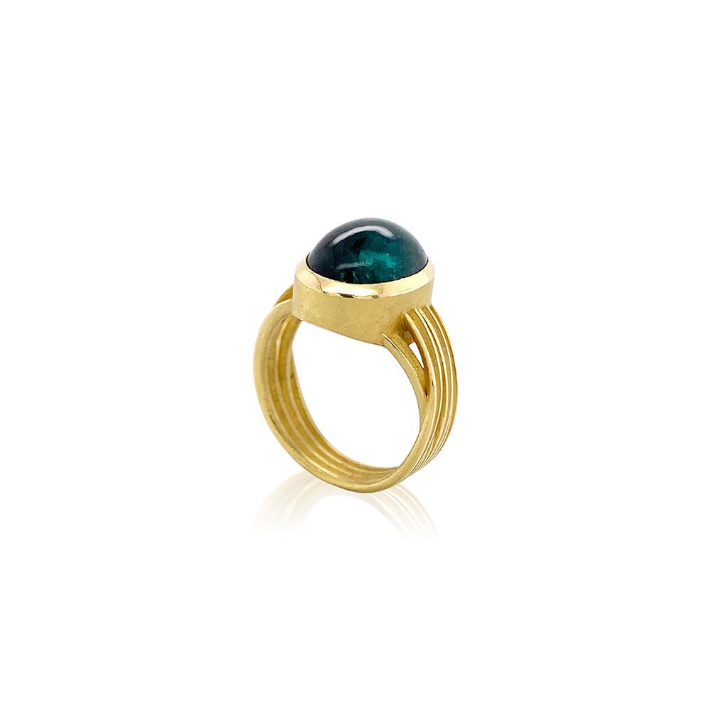 Blue-Green Tourmaline Ring