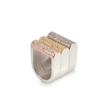 Half Dome Ring in 22K Yellow Gold with Diamonds