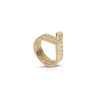 Teardrop-Shaped Diamond Ring with Flush Set Top Diamonds