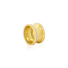 Hammered Ring with Diamonds