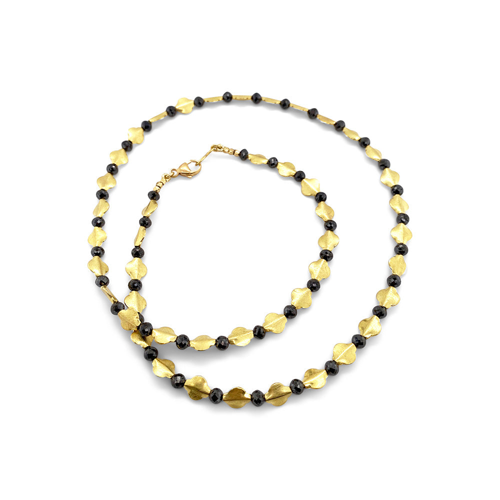 Black Diamond and Wing Spacer Necklace
