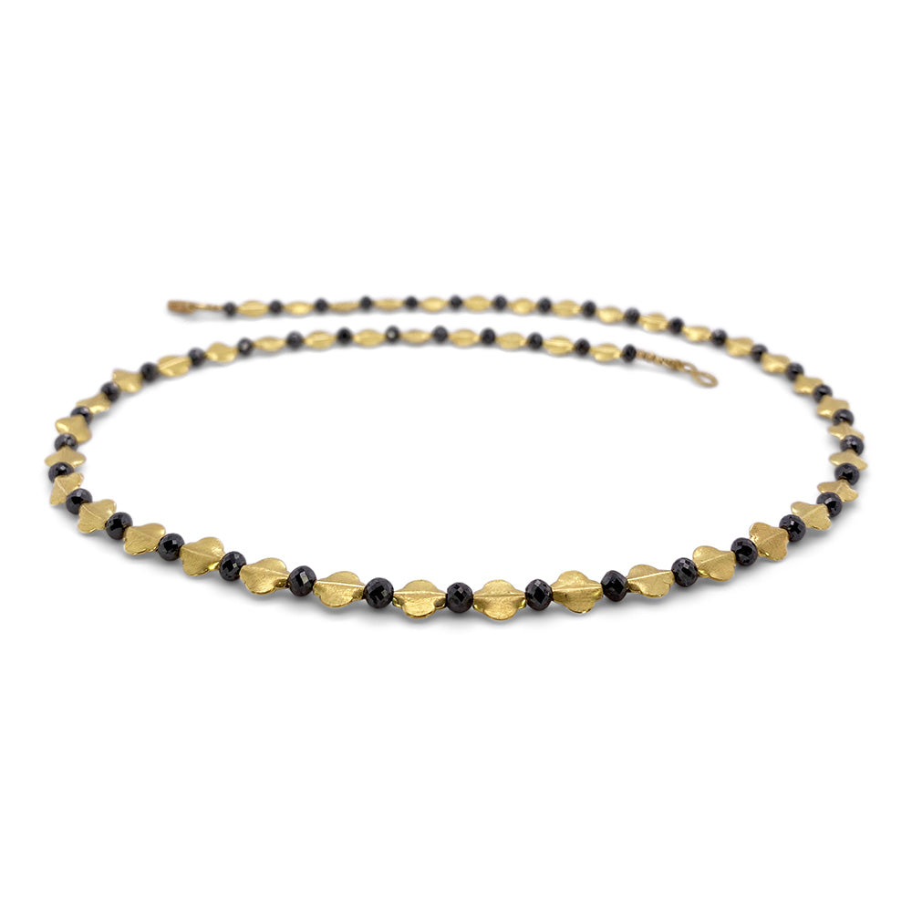 Black Diamond and Wing Spacer Necklace