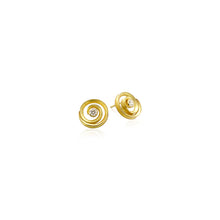 Swirl Earrings with Diamonds