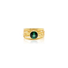 Multi-Wrapped Ribbon Ring with Green Tourmaline