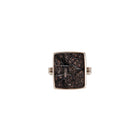 natural surface obsidian ring