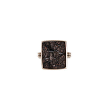 natural surface obsidian ring