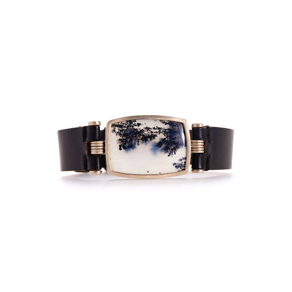 Black and white dendritic bracelet