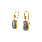 Aquaprase Earrings with Gold Frames