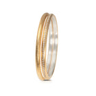 22K Yellow Gold and Sterling Silver Round Bangle
