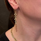 Hinged Chocolate Diamond Bead Earrings