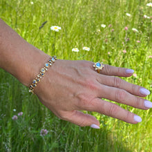 Moonstone and Sapphire "Music notes" bracelet