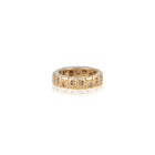 single layer princess cut champagne diamond ring