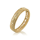 "Library Collection" Hinged Cuff Bracelet with Colored Diamonds