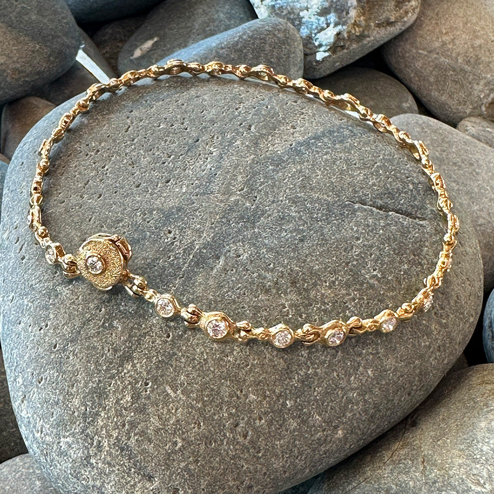 "Candlelight" Hinged Diamond Bracelet