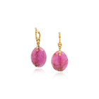 Sapphire slice earrings with 18k rose gold