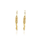 Large Hinged Hoop Earrings with Diamonds