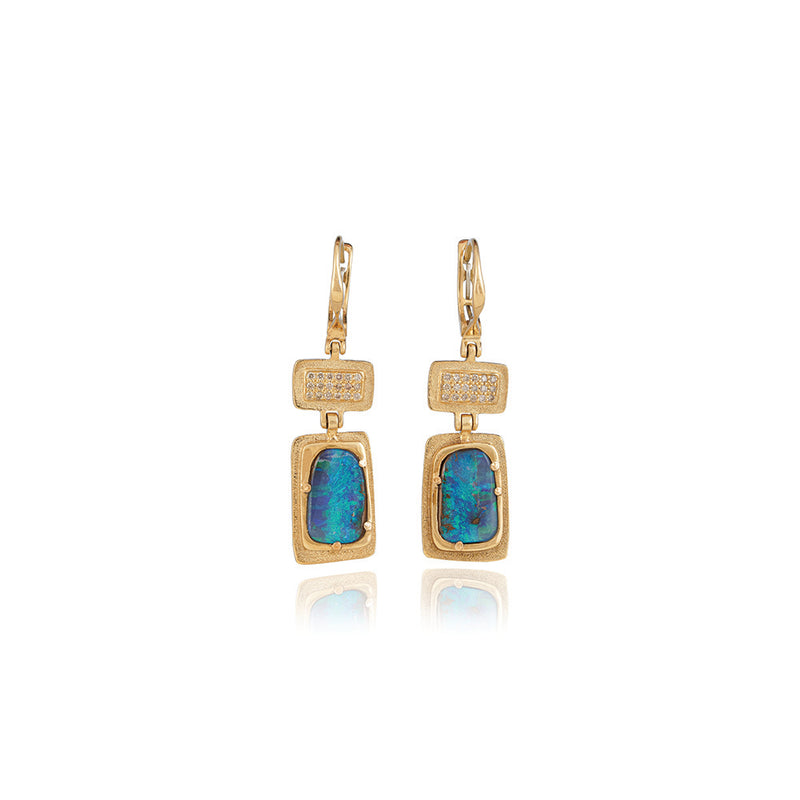 Venetian Collection Earrings with Australian Boulder Opals