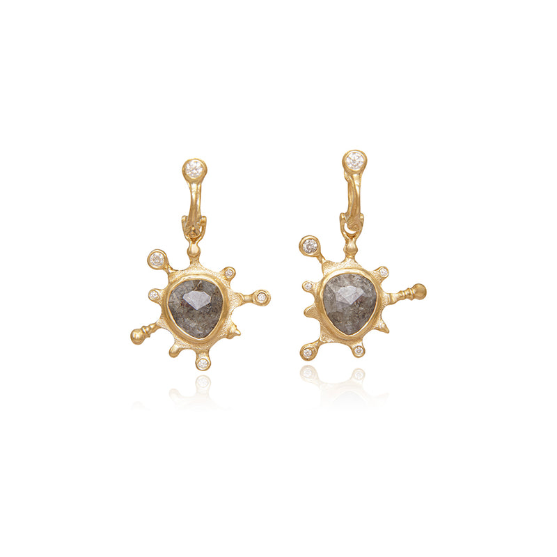 Grey Diamond "Embraces" Earrings