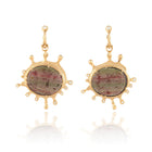 watermelon tourmaline earrings, embracce