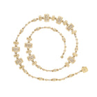 Segmented necklace with champangne diamonds