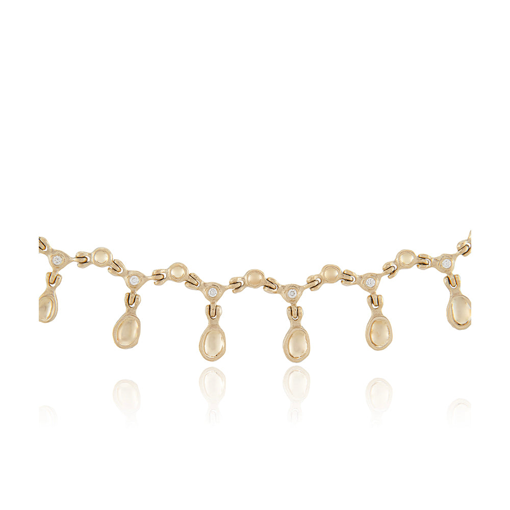 "Morning Dew" Necklace with White Diamonds
