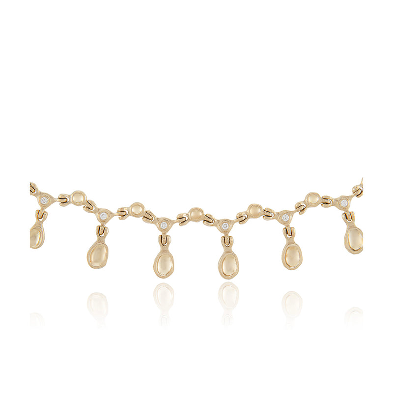 "Morning Dew" Necklace with White Diamonds
