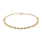 hinged necklace with square gray diamonds