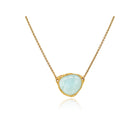 aquamarine slice necklace
