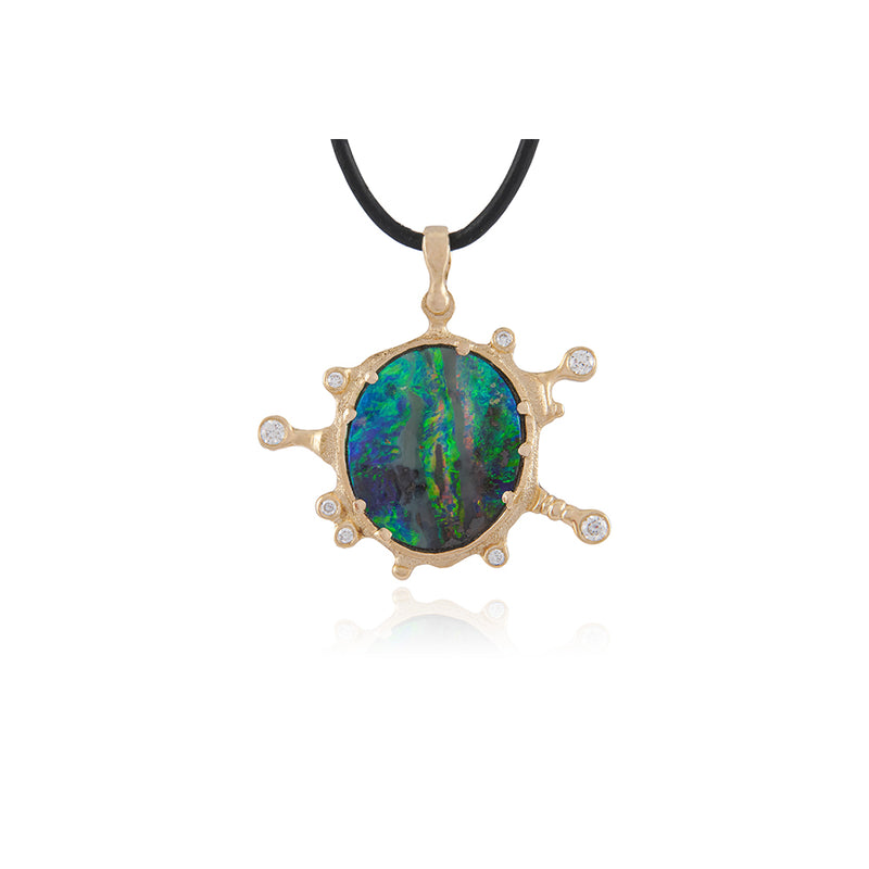 Large Australian Boulder Opal Pendant