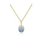 large oval moonstone pendant with diamond