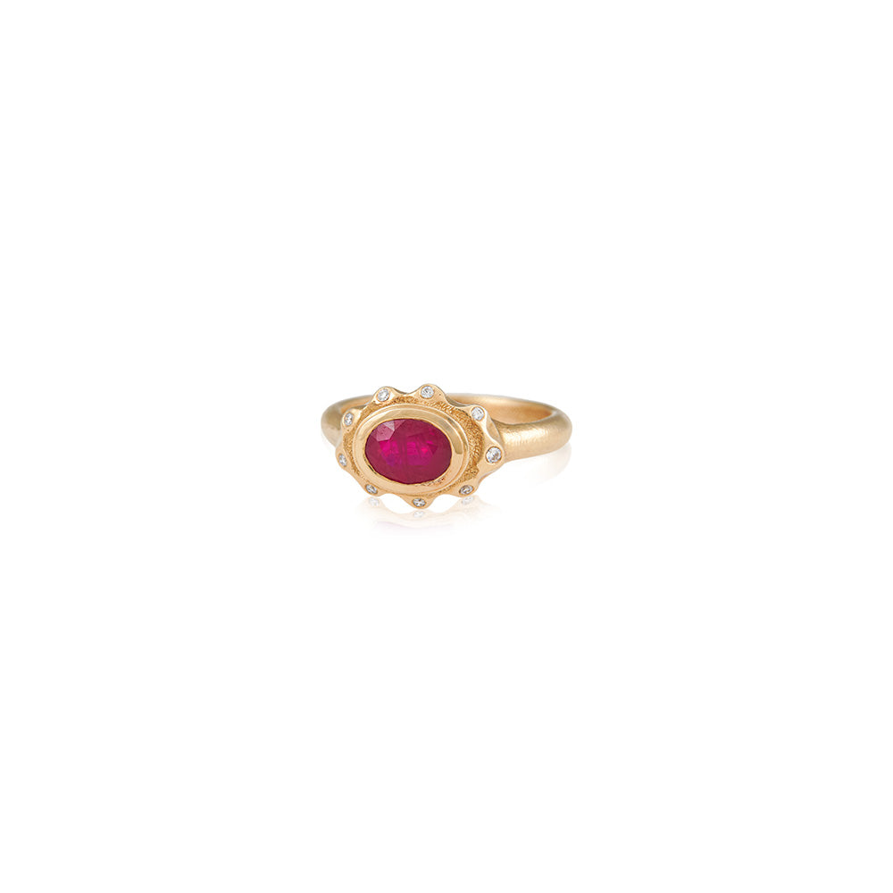 oval ruby ring with diamonds