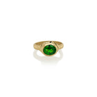 large oval tsavorite garnet ring