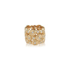 triple layer happy circles ring with diamonds