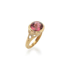 oval pink tourmaline ring