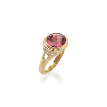 oval pink tourmaline ring