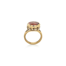 Large Oval Pink Tourmaline Ring