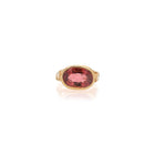 Oval Pink Tourmaline Ring with Diamonds